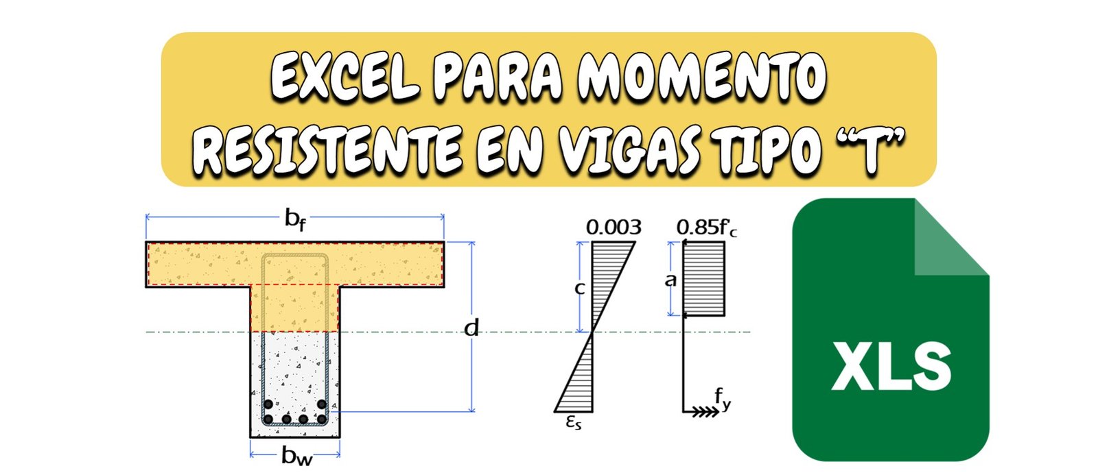MOMENTO RESISTENTE DE VIGAS TIPO “T” CON SIMPLE REFUERZO